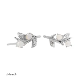 10k White Gold Maxine Studs