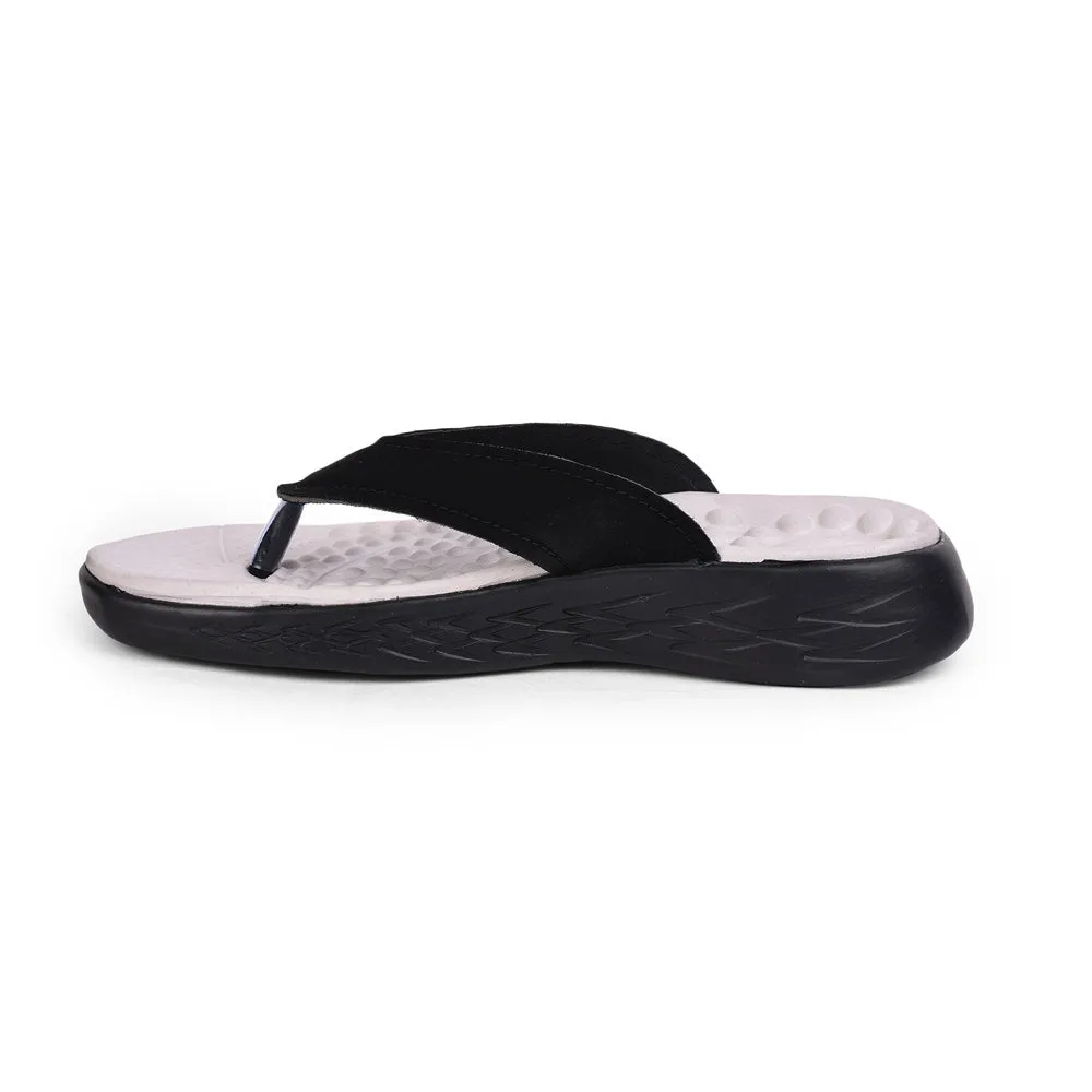 A-HA Casual Black Flip Flop For Men IMPACT-21 By Liberty