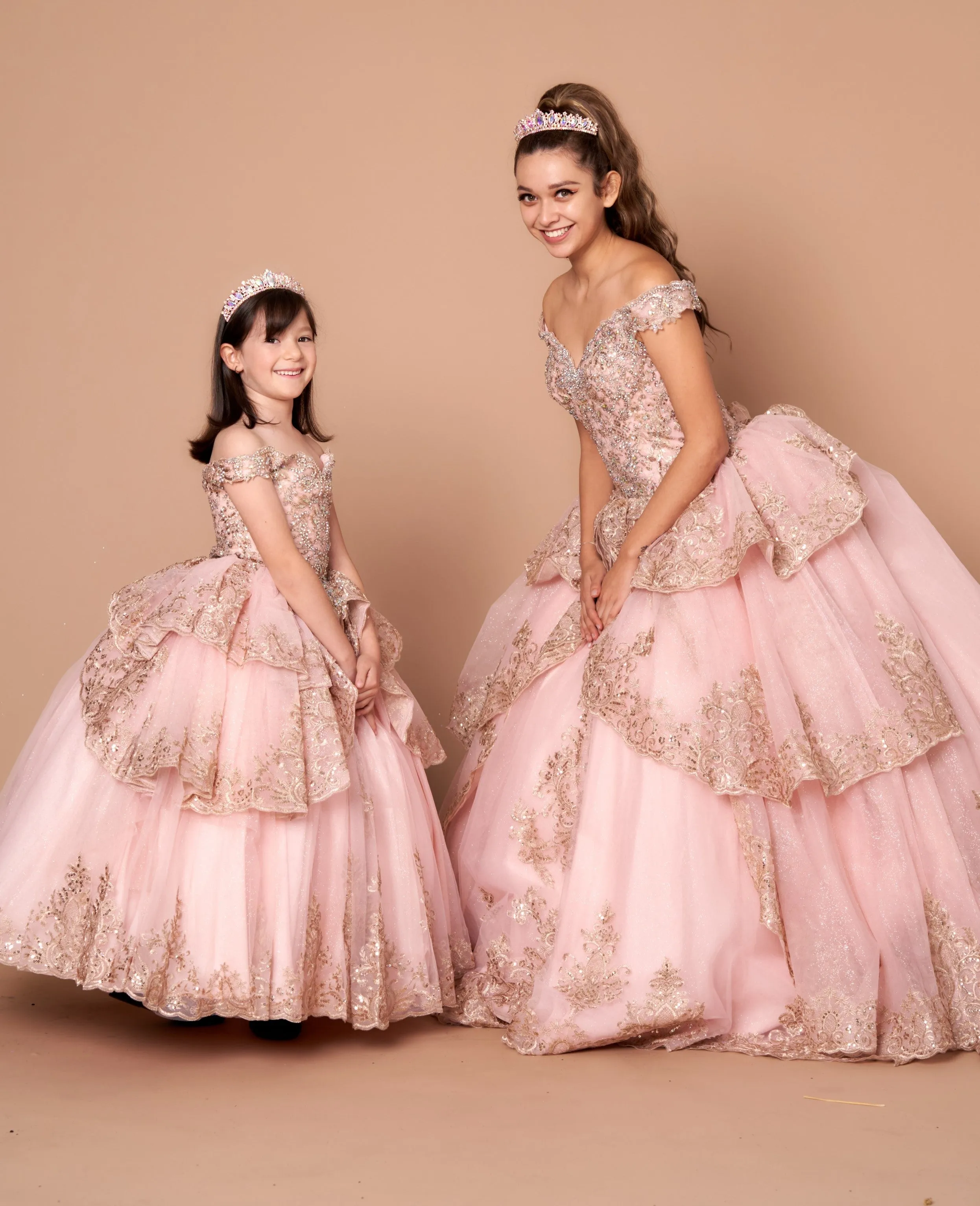 Applique Off Shoulder Layered Ball Gown by Calla WB20525