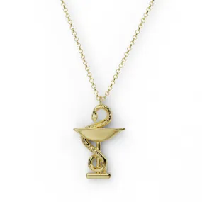 bowl of Hygieia necklace | gold vermeil