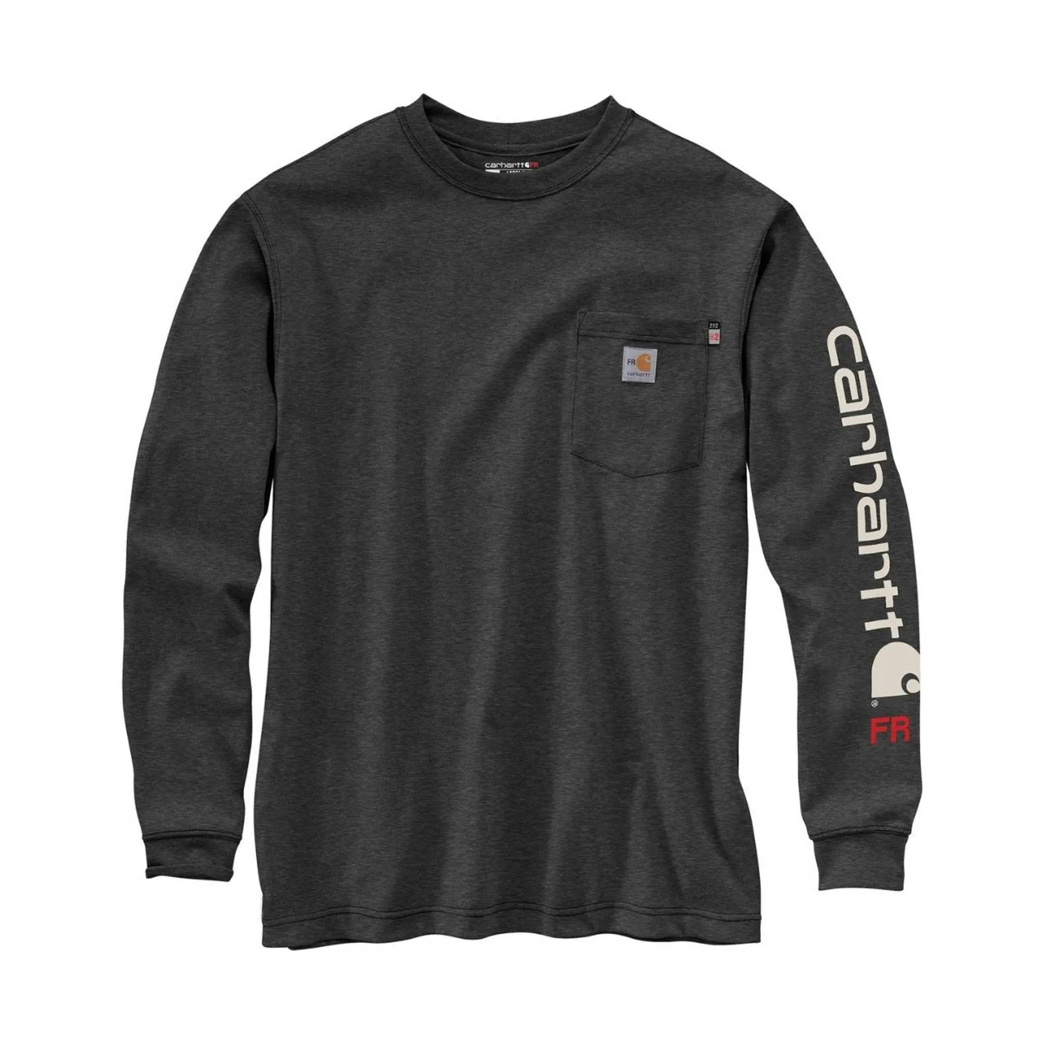 Carhartt Men's Flame Resistant Force Long-Sleeve T-Shirt - Black Heather