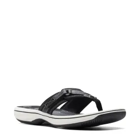 Clarks Women's Breeze Sea II Flip Thong Sandal in Black