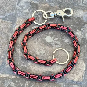 Daytona - Red & Black - Wallet Chain Deluxe - 1/4 inch wide