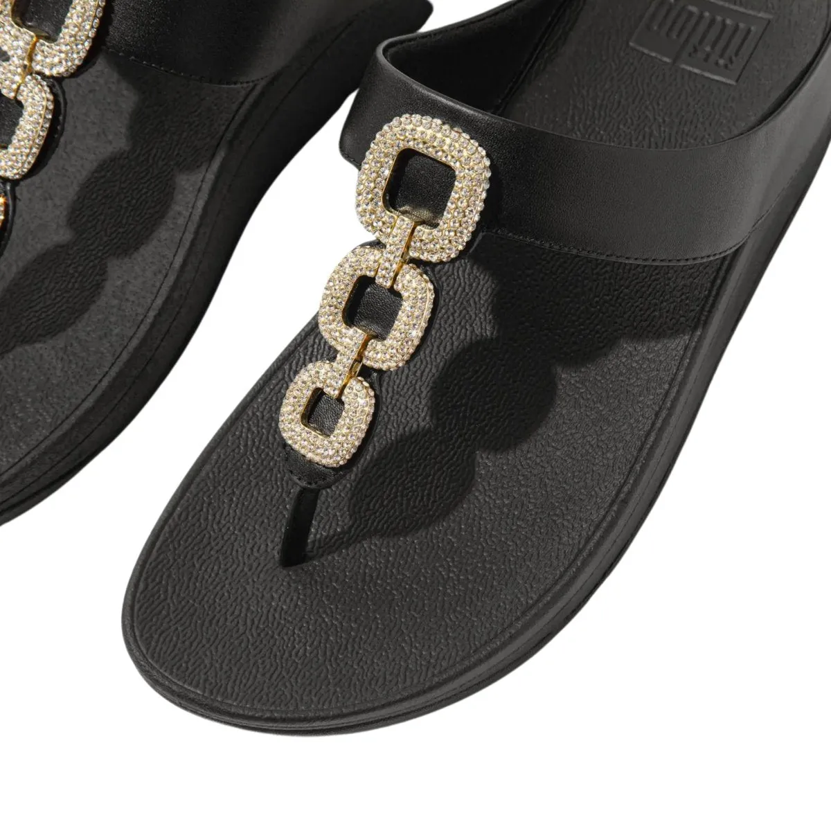 FitFlop Women's Fino Crystal Chain Black