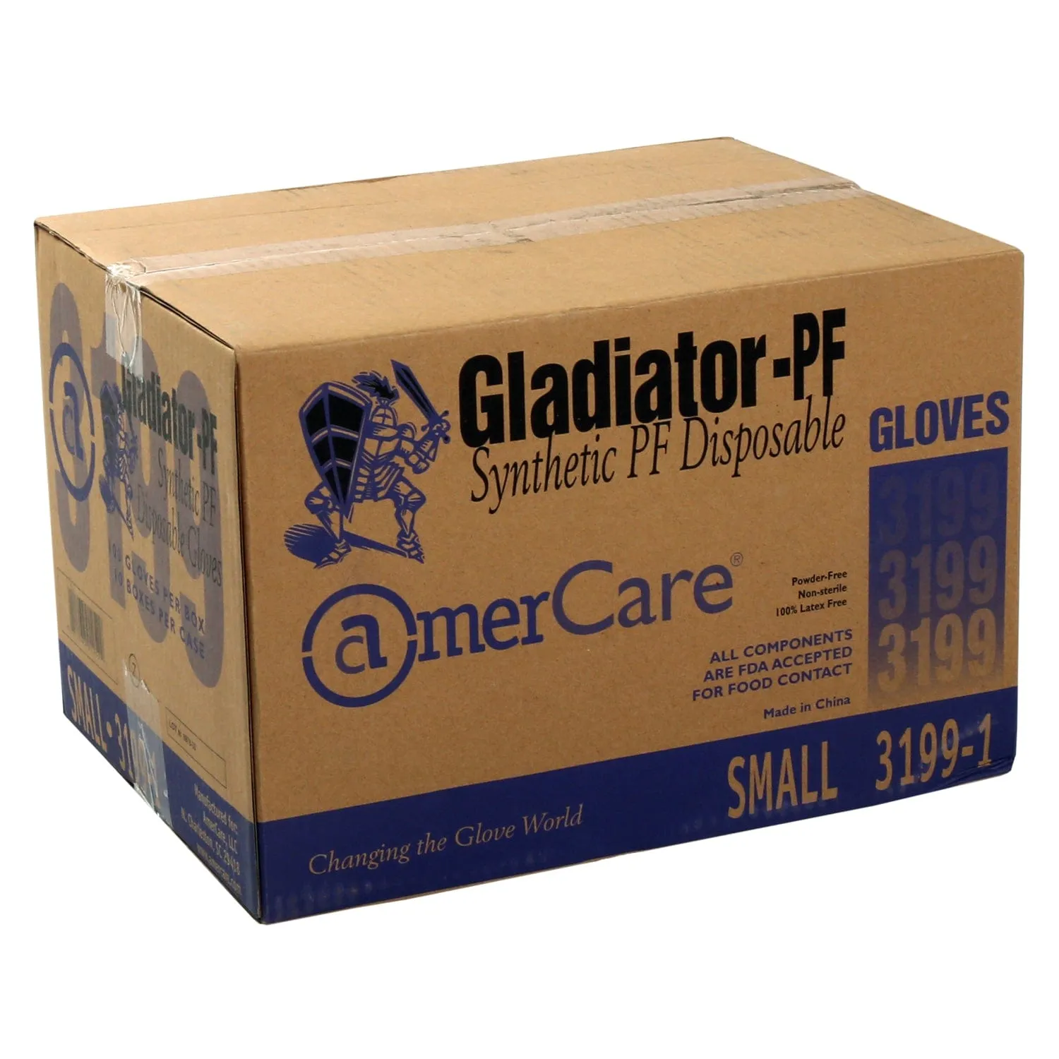 Gladiator Stretch Powder Free Vinyl Gloves, Case of 1,000