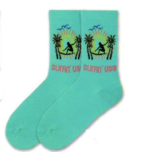 K Bell American Made Womens Surfin' USA Sock