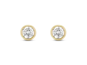 Lab-Grown Diamond 1ct. tw. Round Brilliant 14k Bezel Studs | White