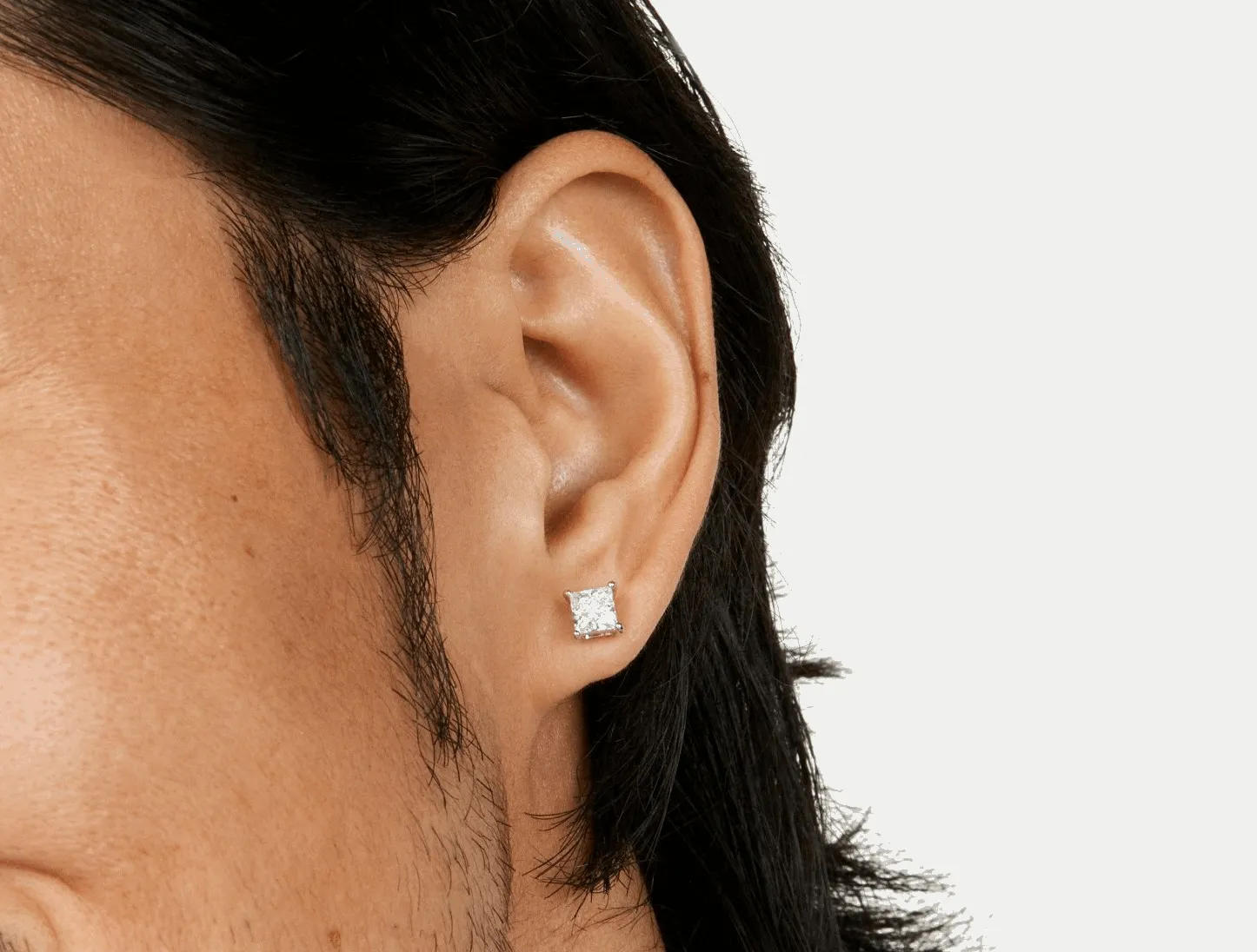 Lab-Grown Diamond 2ct. tw. Princess Studs | White