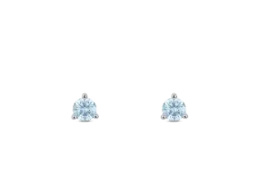 Lab-Grown Diamond ¼ct. tw. Mini Round Brilliant Solitaire Studs | Blue