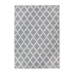 Moroccan Trellis Grey Washable Rug