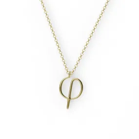 Phi necklace | gold vermeil