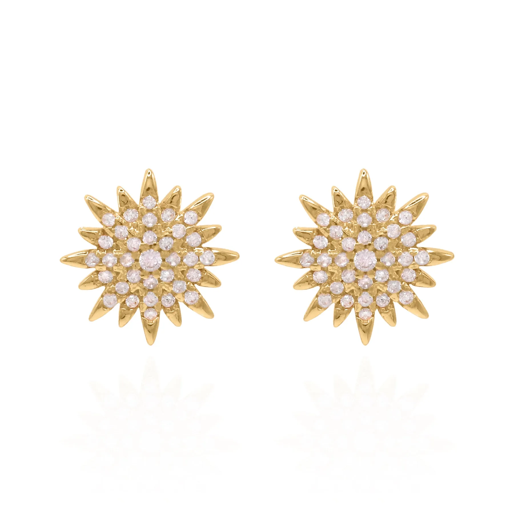 Rhea Starburst Stud Earrings | 18K Gold Plated