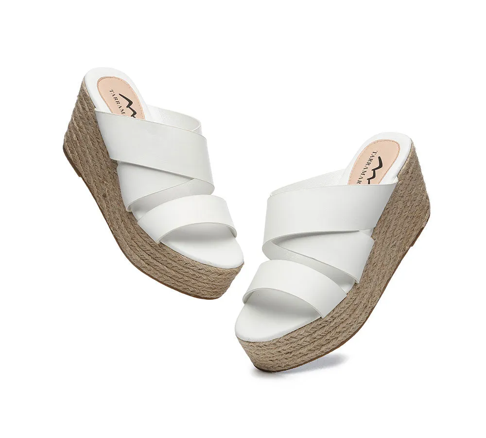 TARRAMARRA® Women Crossover-Strap Platform Wedge Slides Julie