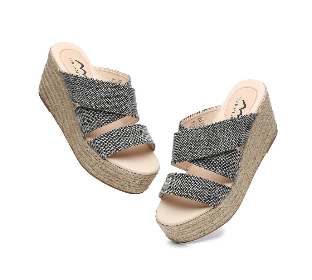 TARRAMARRA® Women Crossover-Strap Platform Wedge Slides Julie