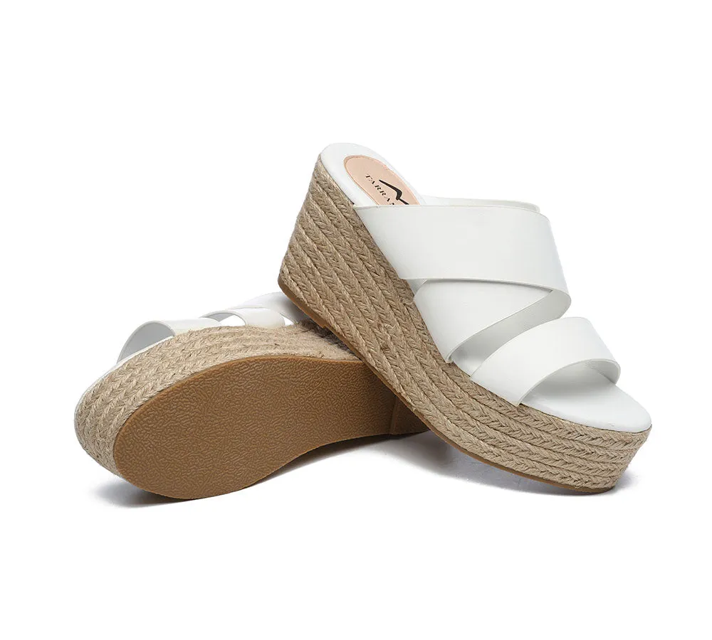 TARRAMARRA® Women Crossover-Strap Platform Wedge Slides Julie