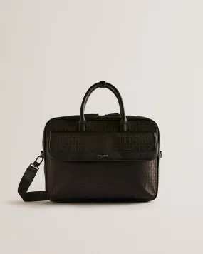 Terance T Jacquard Document Bag Black