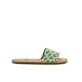 Vegan jute sandal green LIS003