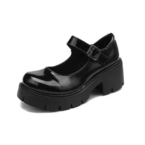 Vintage Girls High Heel Student Shoes